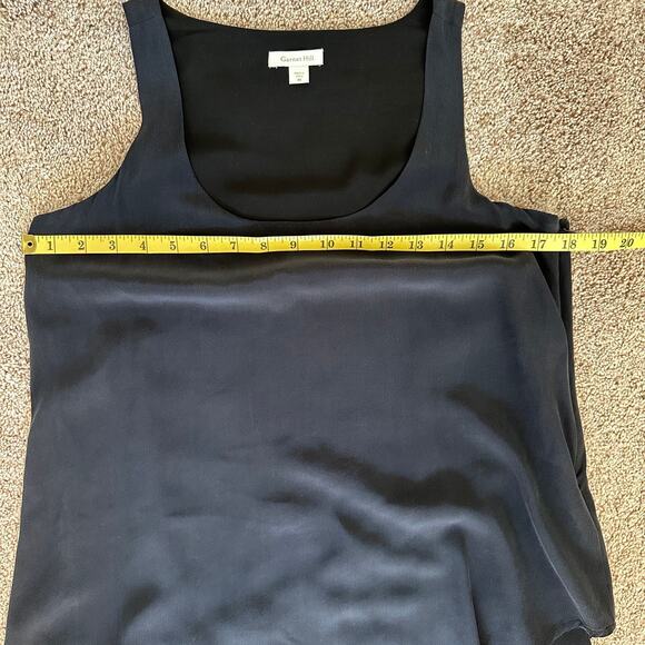 Garnet Hill 100% Silk Dress Sleeveless Tiered Shift Black 6 Minimalist Classic - Picture 9 of 10